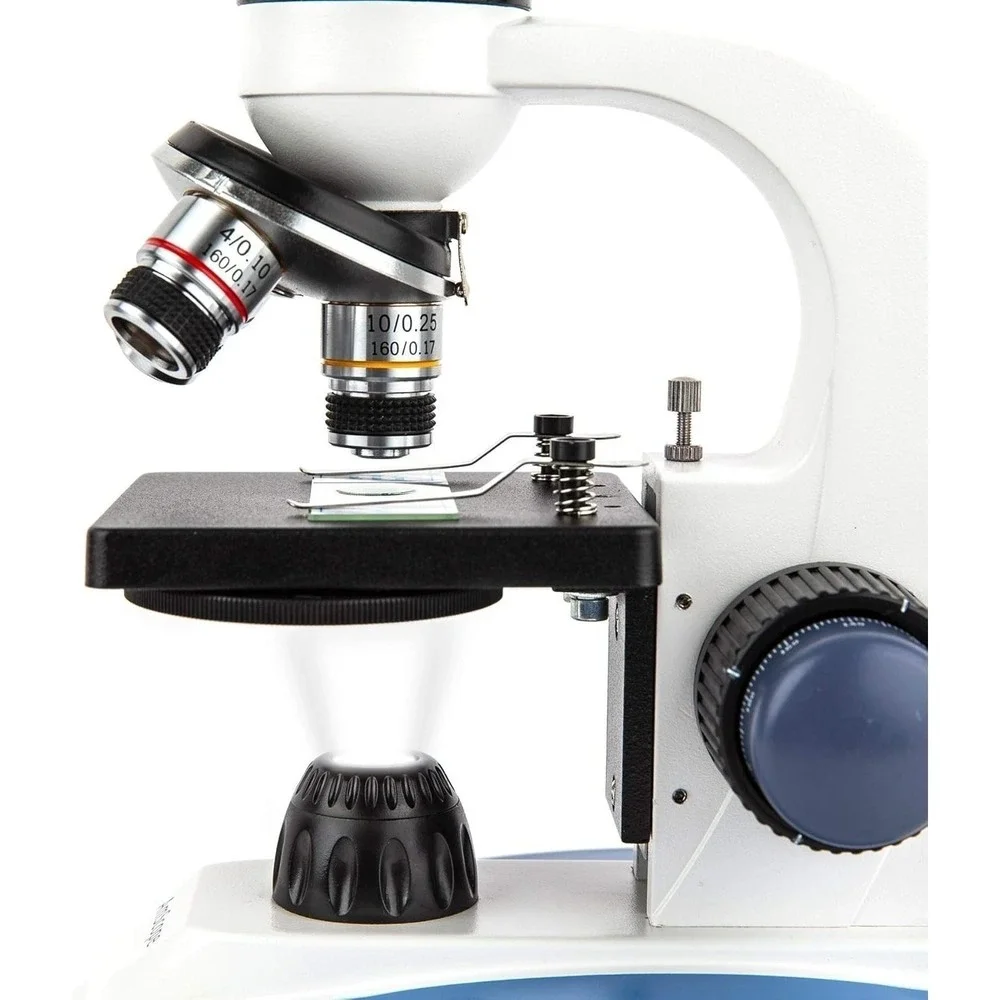 AmScope M158C 40X-1000X C&F Compound Microscope with Metal Frame and Glass Lens